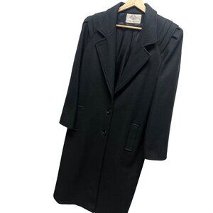 Andrea Marin Vintage 90's Black Wool Blend Overcoat